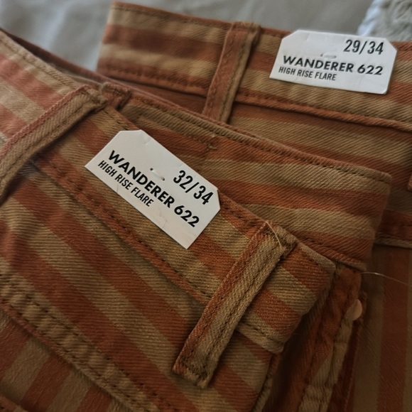 Wrangler Wanderer 622 High Rise Flare Orange Stripe Festival Jeans NWT - Picture 11 of 11